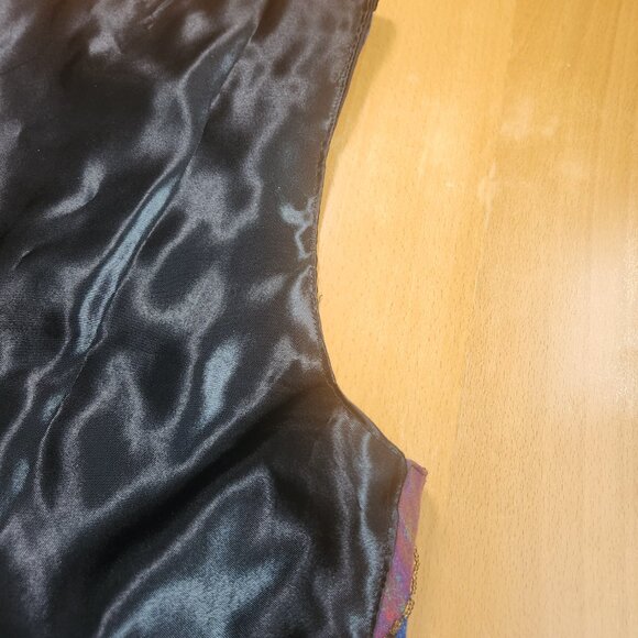 Vintage 90s Daily Planet Beaded Boho Art Vest Size Large - Picture 14 of 16